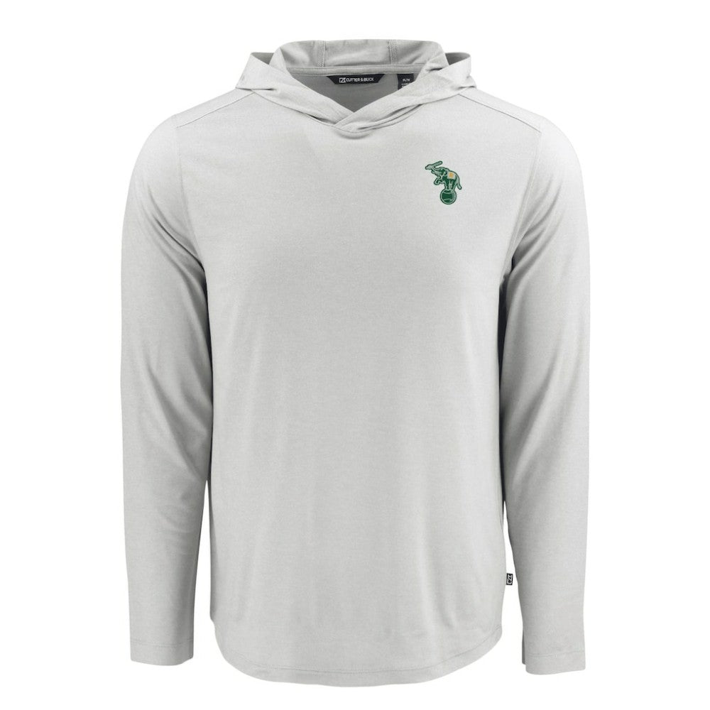 MLB Athletics Cutter & Buck Coastline Epic Comfort Recycled Eco Hoodie Long Sleeve T-Shirt