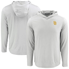 MLB San Diego Padres Cutter & Buck Coastline Epic Comfort Recycled Eco Hoodie Long Sleeve T-Shirt