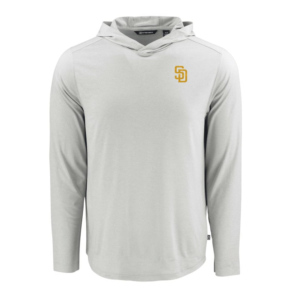 MLB San Diego Padres Cutter & Buck Coastline Epic Comfort Recycled Eco Hoodie Long Sleeve T-Shirt