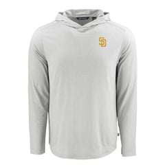 MLB San Diego Padres Cutter & Buck Coastline Epic Comfort Recycled Eco Hoodie Long Sleeve T-Shirt