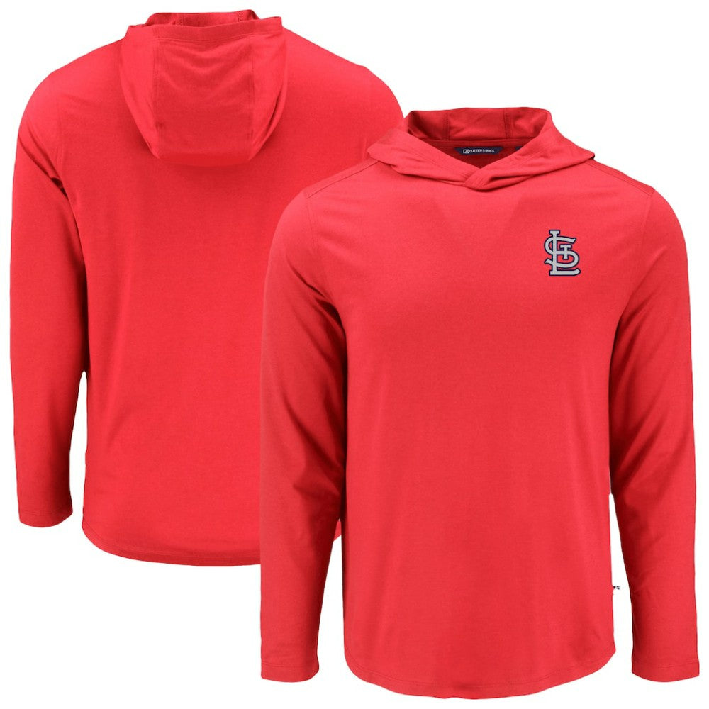 MLB St. Louis Cardinals Cutter & Buck Coastline Epic Comfort Recycled Eco Hoodie Long Sleeve T-Shirt