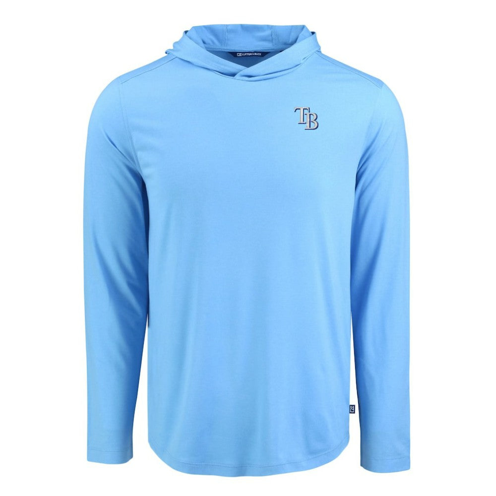MLB Tampa Bay Rays Cutter & Buck Coastline Epic Comfort Recycled Eco Hoodie Long Sleeve T-Shirt