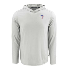 MLB Texas Rangers Cutter & Buck Coastline Epic Comfort Recycled Eco Hoodie Long Sleeve T-Shirt
