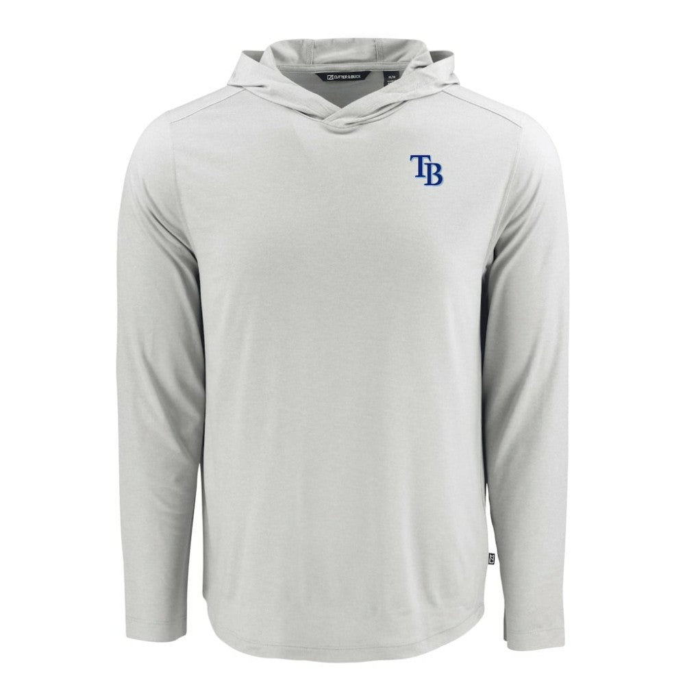 MLB Tampa Bay Rays Cutter & Buck Coastline Epic Comfort Recycled Eco Hoodie Long Sleeve T-Shirt