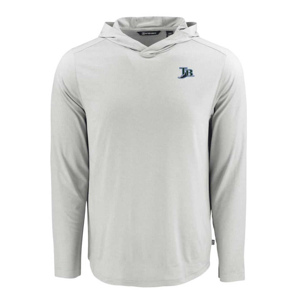 MLB Tampa Bay Rays Cutter & Buck Coastline Epic Comfort Recycled Eco Hoodie Long Sleeve T-Shirt