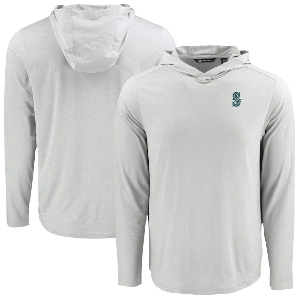 MLB Seattle Mariners Cutter & Buck Coastline Epic Comfort Recycled Eco Hoodie Long Sleeve T-Shirt