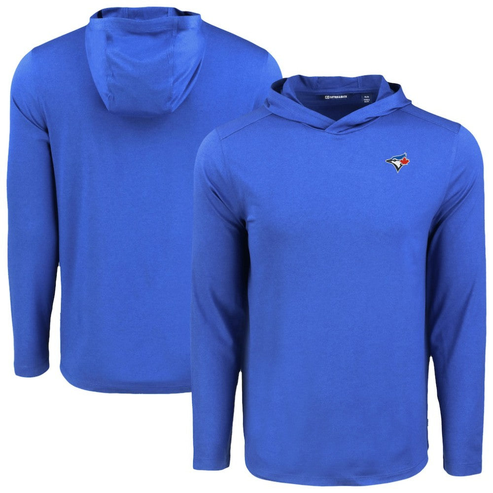 MLB Toronto Blue Jays Cutter & Buck Coastline Epic Comfort Recycled Eco Hoodie Long Sleeve T-Shirt