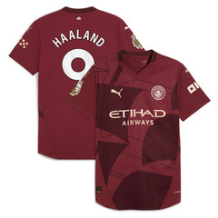 Erling Haaland Manchester City 2024/25 Third Player Jersey - Puma Burgundy