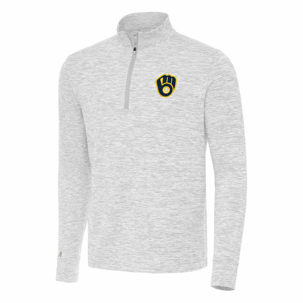 MLB Milwaukee Brewers Antigua Cause Quarter-Zip Top