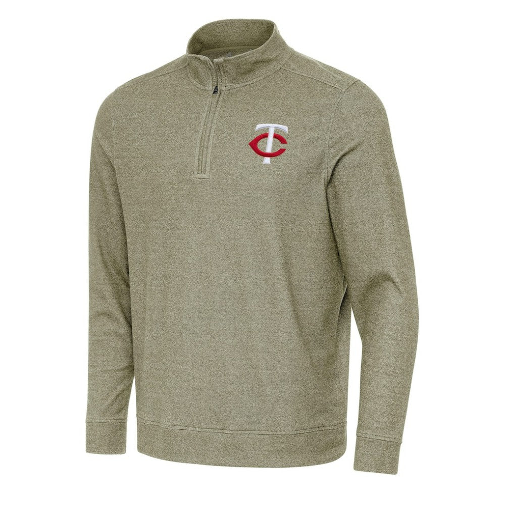 MLB Minnesota Twins Antigua Subtle Quarter-Zip Sweatshirt