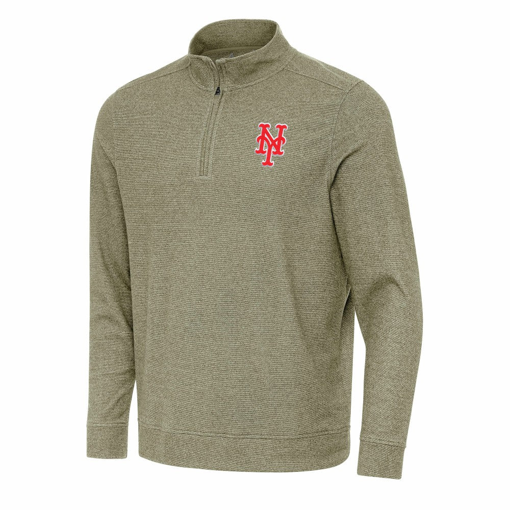 MLB New York Mets Antigua Subtle Quarter-Zip Sweatshirt