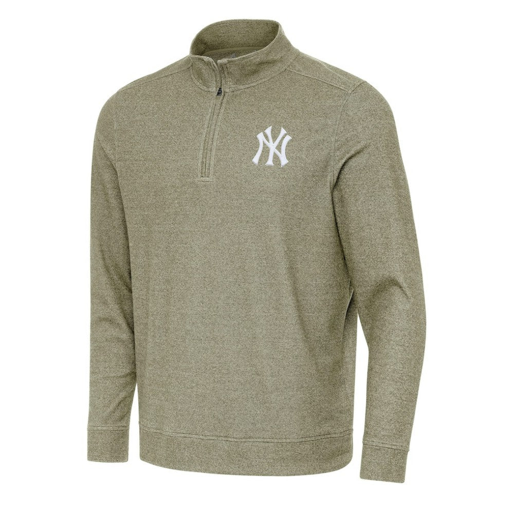 MLB New York Yankees Antigua Subtle Quarter-Zip Sweatshirt