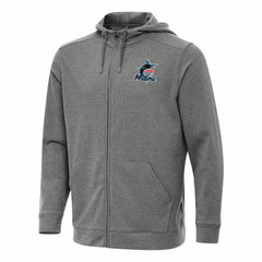 MLB Miami Marlins Antigua Effortless Full-Zip Hooded Jacket