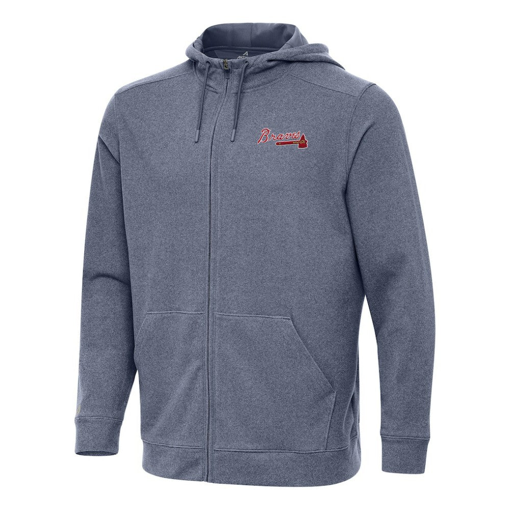 MLB Atlanta Braves Antigua Effortless Full-Zip Hooded Jacket