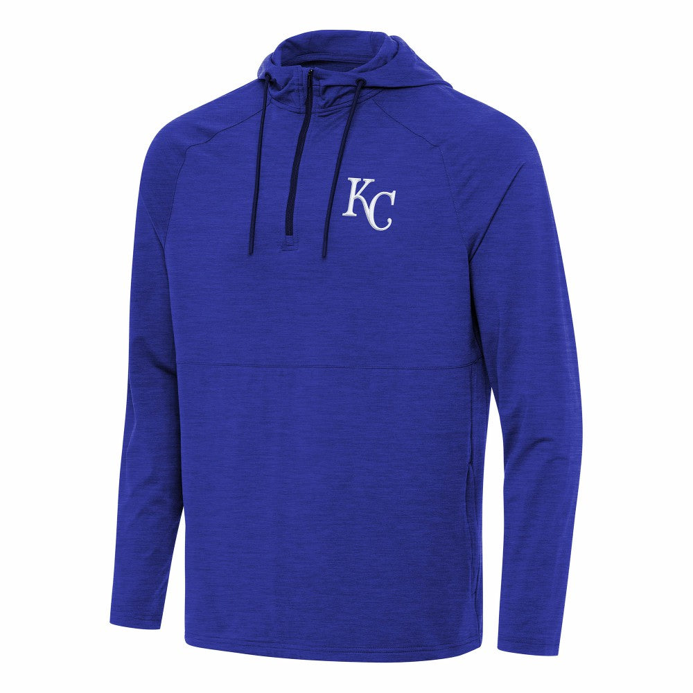 MLB Kansas City Royals Antigua Spikes Quarter-Zip Pullover Hoodie