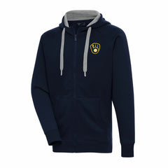 MLB Milwaukee Brewers Antigua Big & Tall Victory Full-Zip Hoodie Jacket