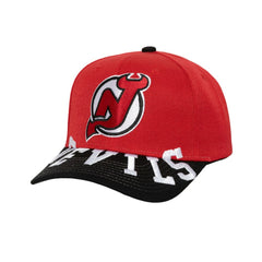 NHL Red/Black New Jersey Devils Mitchell & Ness Underarch Two-Tone Pro Crown Snapback Hat