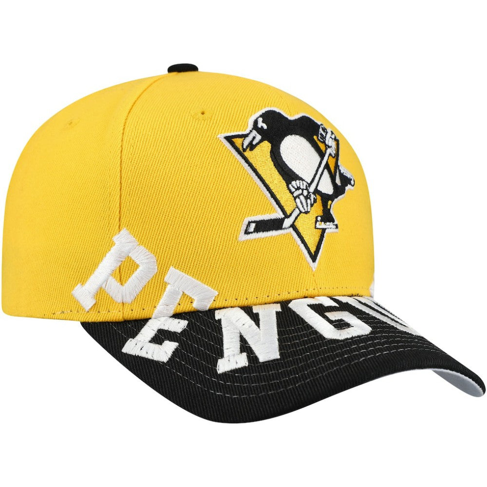 NHL Gold/Black Pittsburgh Penguins Mitchell & Ness Underarch Two-Tone Pro Crown Snapback Hat