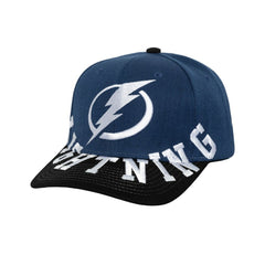 NHL Blue/Black Tampa Bay Lightning Mitchell & Ness Underarch Two-Tone Pro Crown Snapback Hat