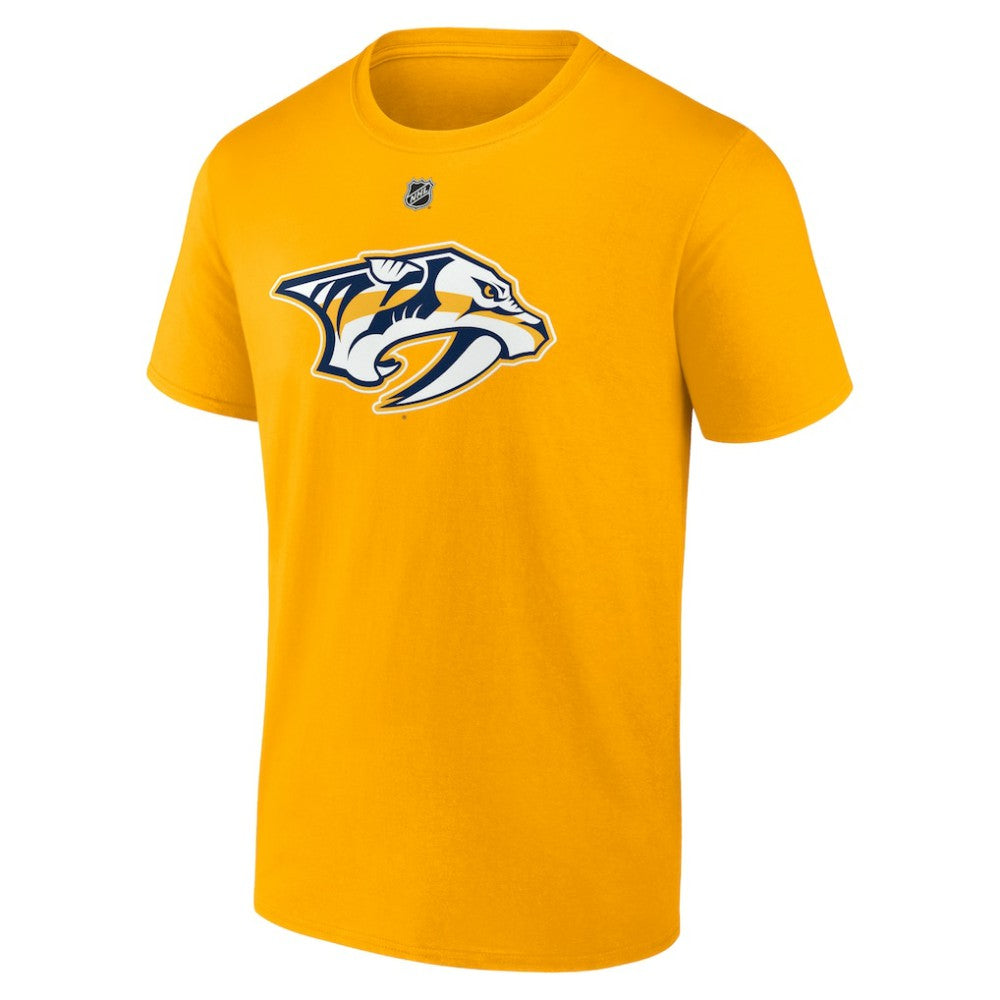 NHL Gold Steven Stamkos Nashville Predators Fanatics Authentic Stack Name & Number T-Shirt