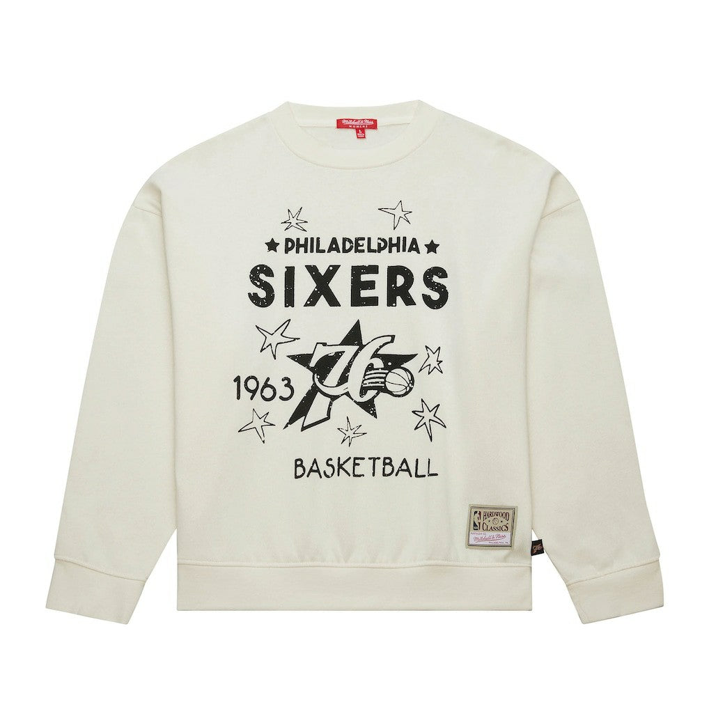 NBA Philadelphia 76ers Women's Hardwood Classics Pullover Sweatshirt