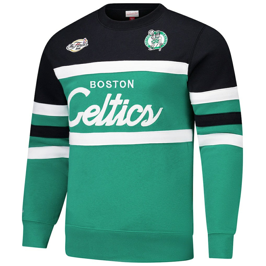 NBA Boston Celtics Hardwood Classics Vintage Logo Head Coach Pullover Sweatshirt