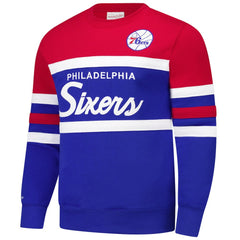 NBA Philadelphia 76ers Hardwood Classics Vintage Logo Head Coach Pullover Sweatshirt