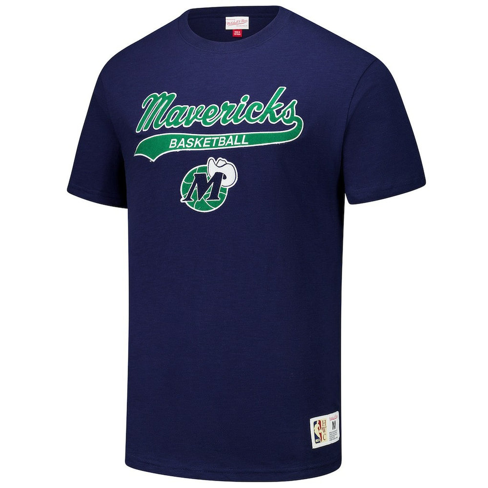 NBA Dallas Mavericks Hardwood Classics Felt Applique Slub T-Shirt sale