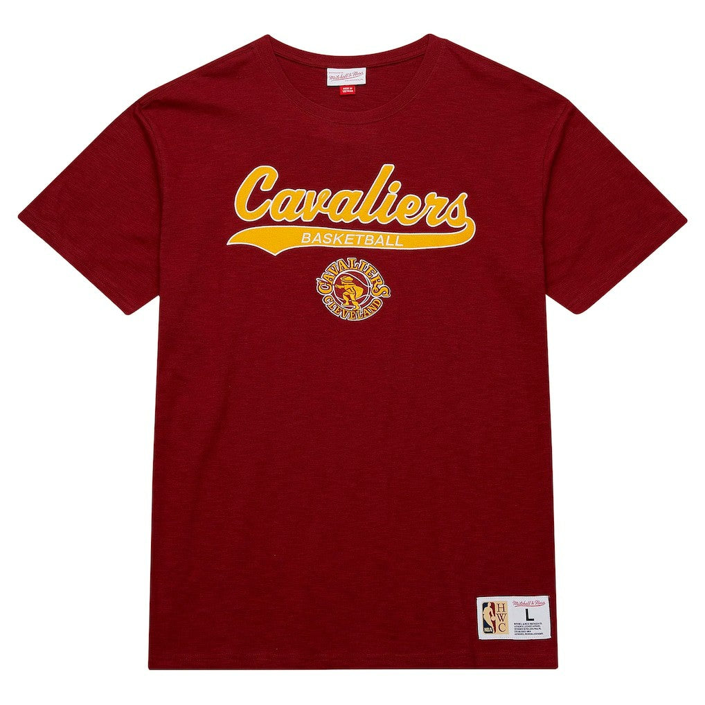 NBA Cleveland Cavaliers Hardwood Classics Felt Applique Slub T-Shirt sale