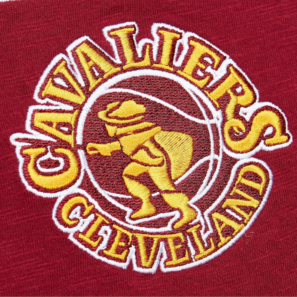 NBA Cleveland Cavaliers Hardwood Classics Felt Applique Slub T-Shirt sale