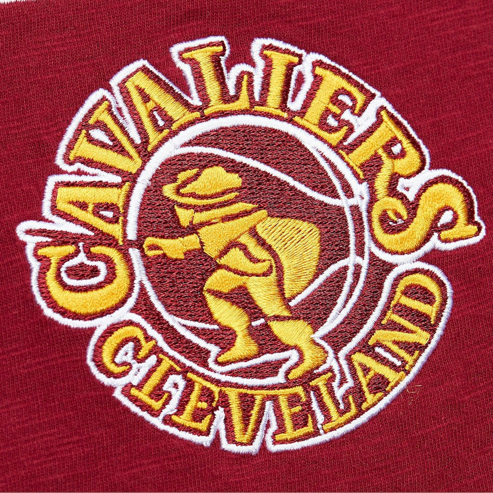 NBA Cleveland Cavaliers Hardwood Classics Felt Applique Slub T-Shirt sale