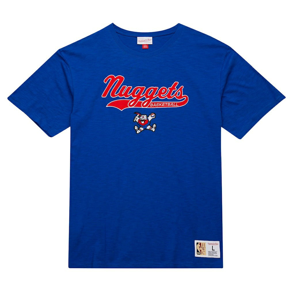 NBA Denver Nuggets Hardwood Classics Felt Applique Slub T-Shirt sale