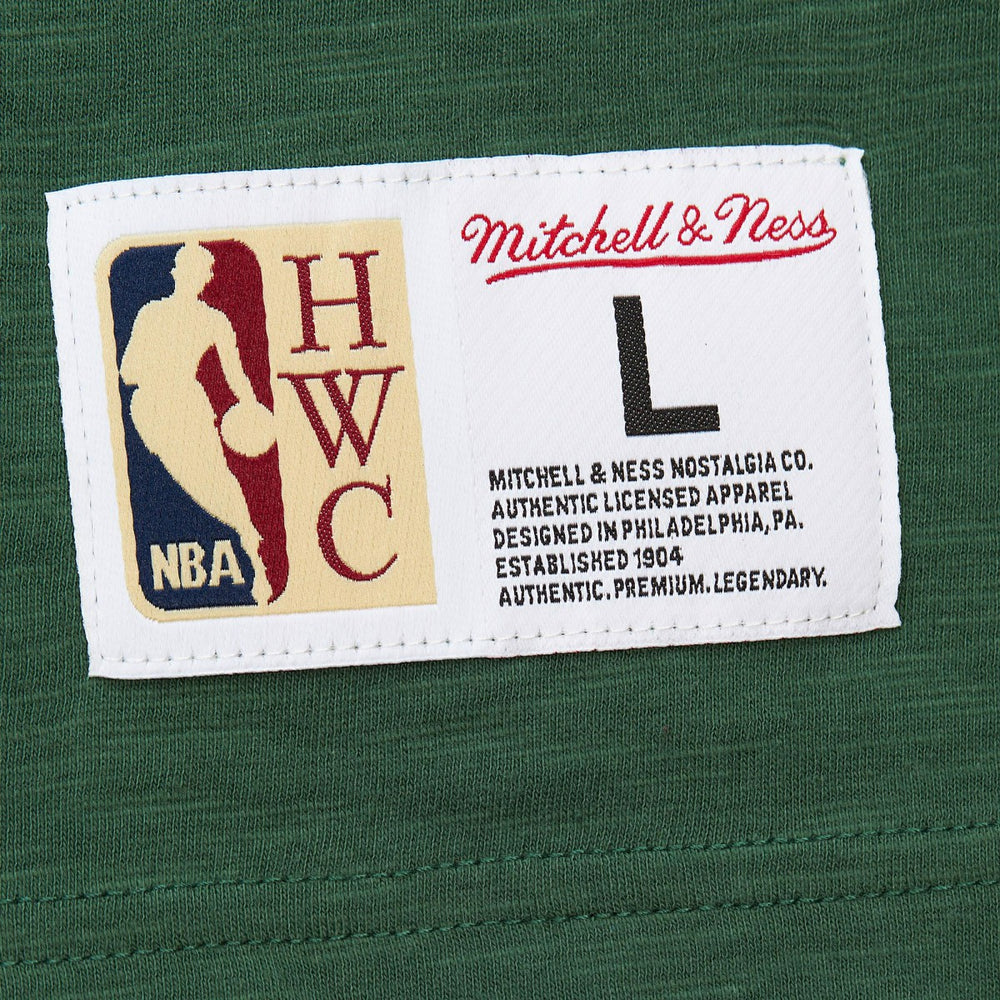 NBA Milwaukee Bucks Hardwood Classics Felt Applique Slub T-Shirt
