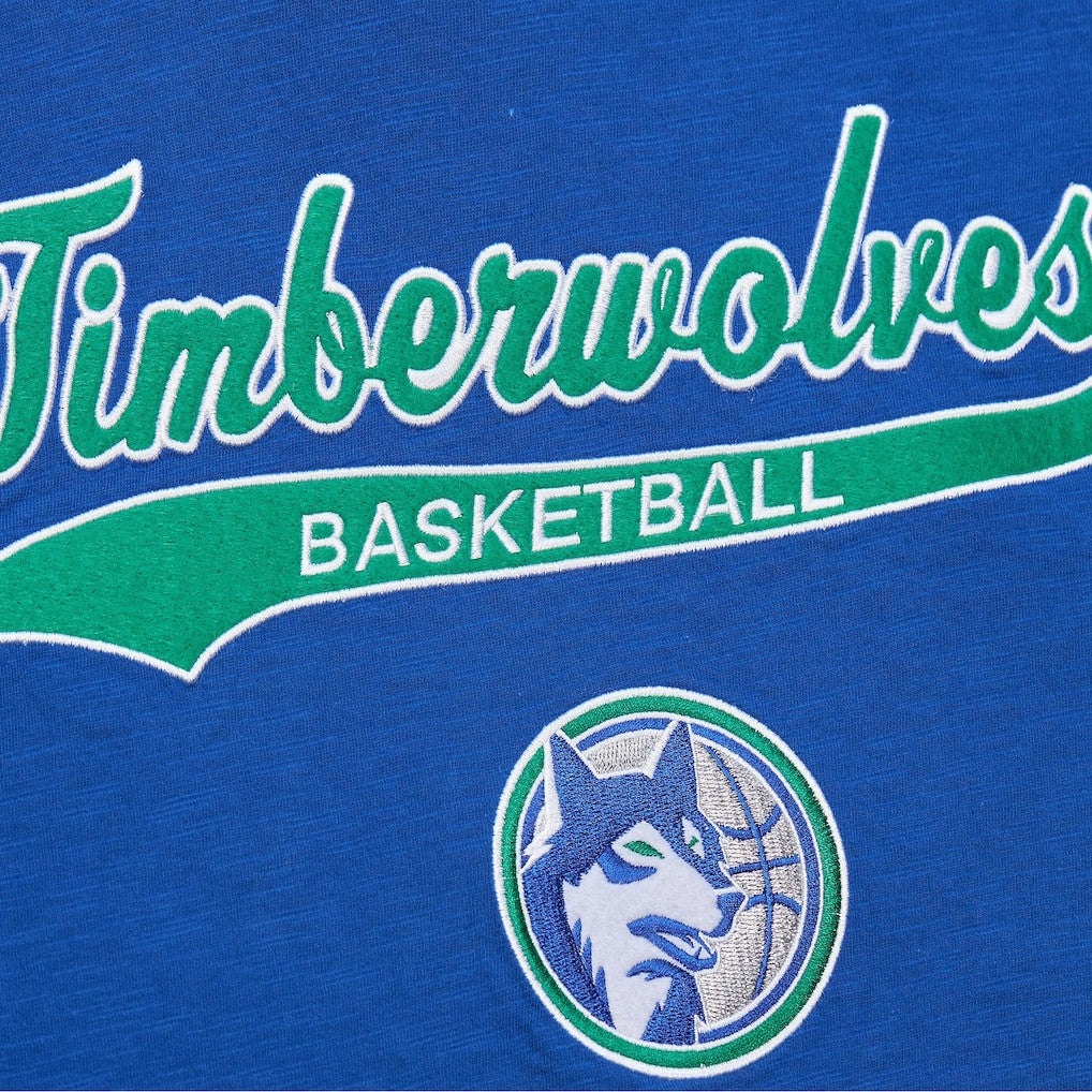 NBA Minnesota Timberwolves Hardwood Classics Felt Applique Slub T-Shirt