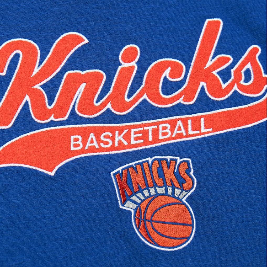 NBA New York Knicks Hardwood Classics Felt Applique Slub T-Shirt