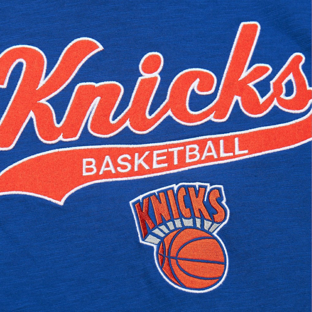 NBA New York Knicks Hardwood Classics Felt Applique Slub T-Shirt