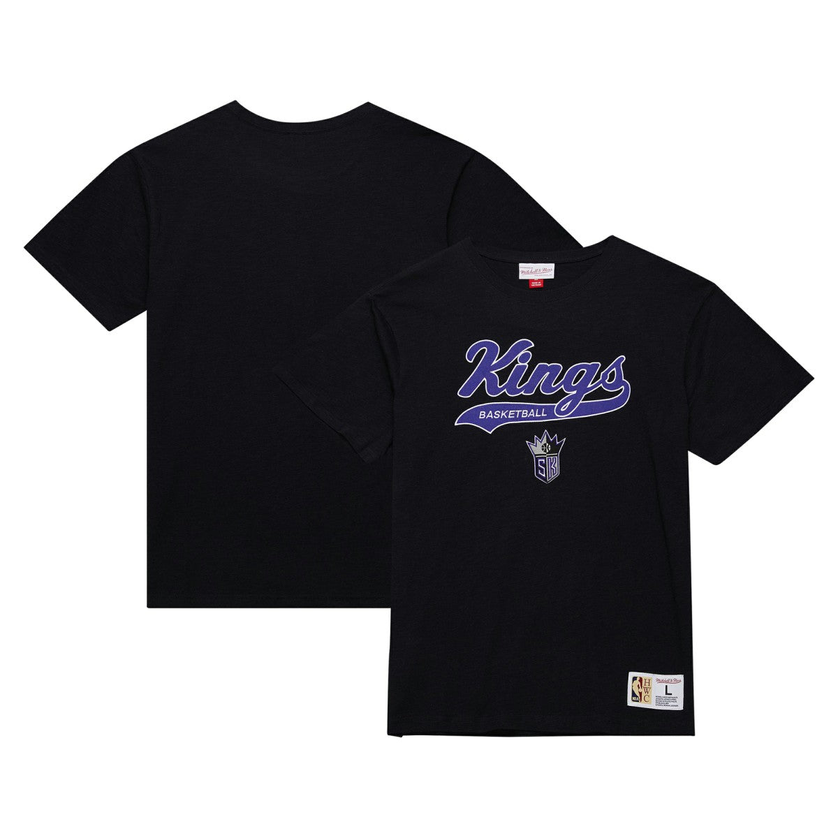 NBA Sacramento Kings Hardwood Classics Felt Applique Slub T-Shirt