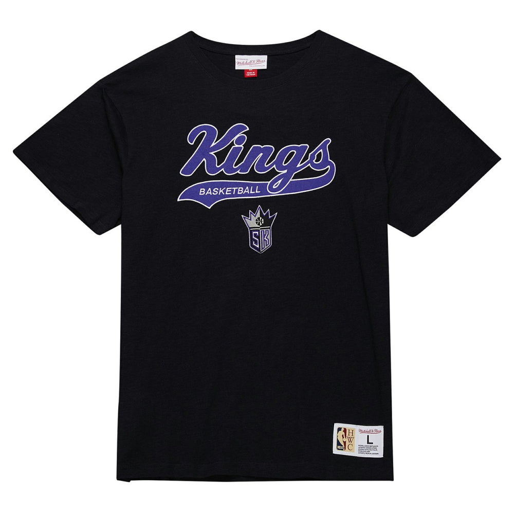NBA Sacramento Kings Hardwood Classics Felt Applique Slub T-Shirt