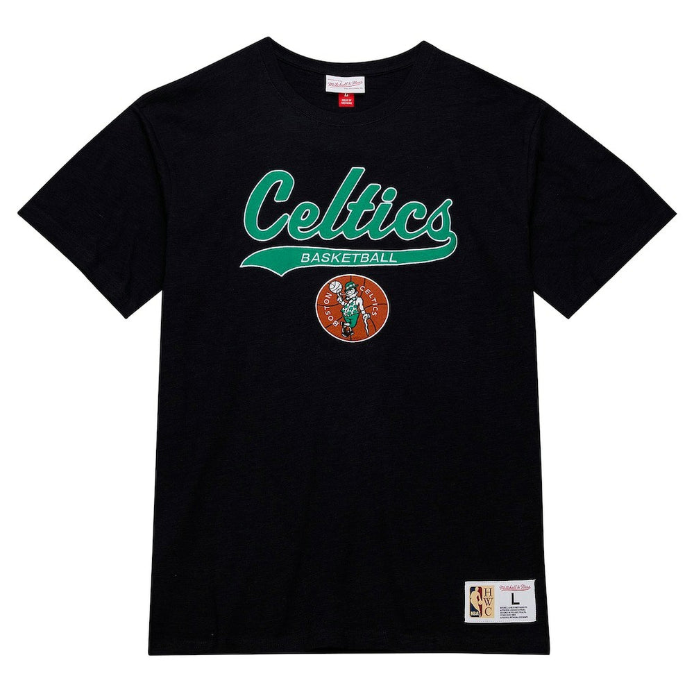 NBA Boston Celtics Hardwood Classics Felt Applique Slub T-Shirt