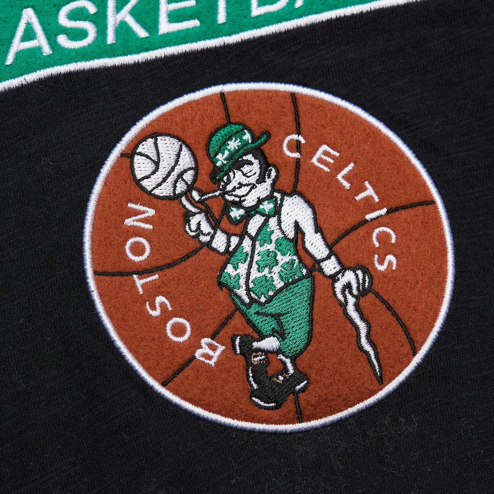 NBA Boston Celtics Hardwood Classics Felt Applique Slub T-Shirt
