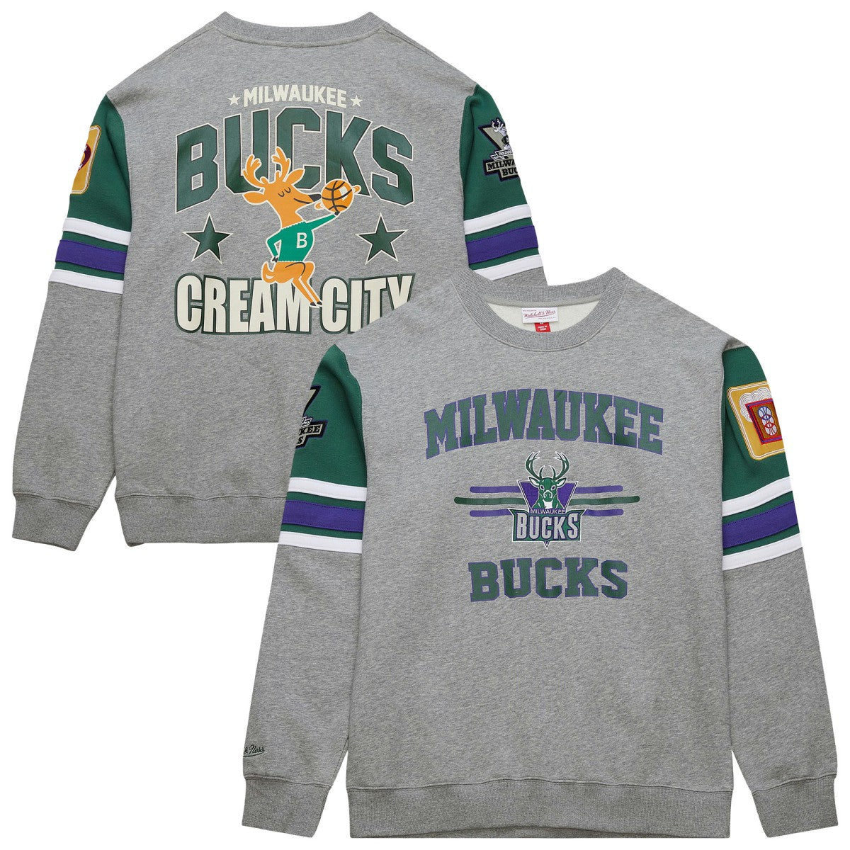 NBA Milwaukee Bucks Hardwood Classics All Over 4.0 Pullover Sweatshirt