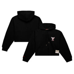 NBA Chicago Bulls Women's Hardwood Classics Cropped Pullover Hoodie