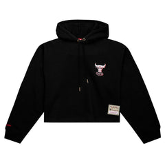 NBA Chicago Bulls Women's Hardwood Classics Cropped Pullover Hoodie