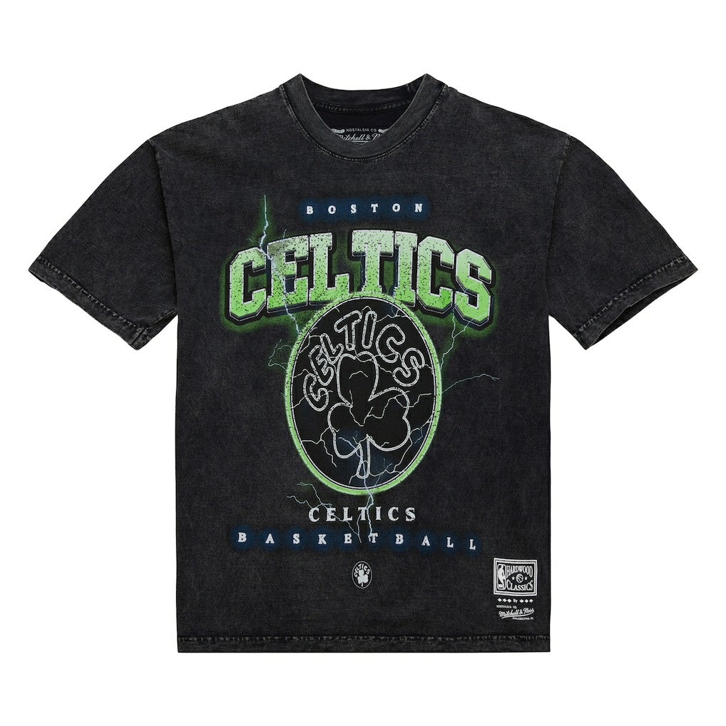 NBA Boston Celtics Unisex Hardwood Classics Vintage Voltage Premium Heavyweight T-Shirt