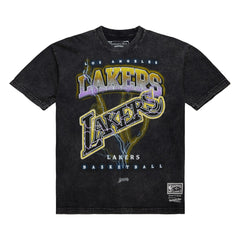 NBA Los Angeles Lakers Unisex Hardwood Classics Vintage Voltage Premium Heavyweight T-Shirt