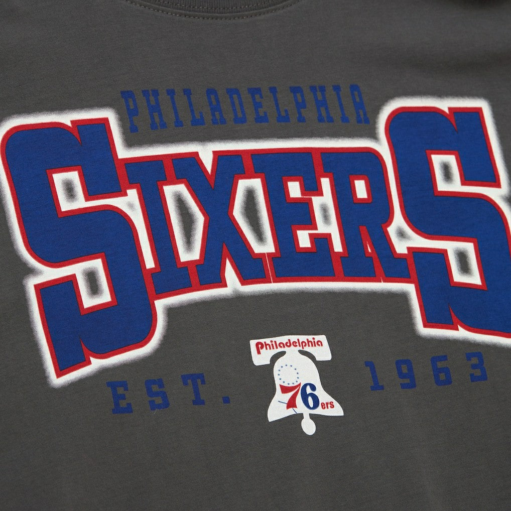 NBA Philadelphia 76ers Women's Hardwood Classics Oversized Boyfriend T-Shirt