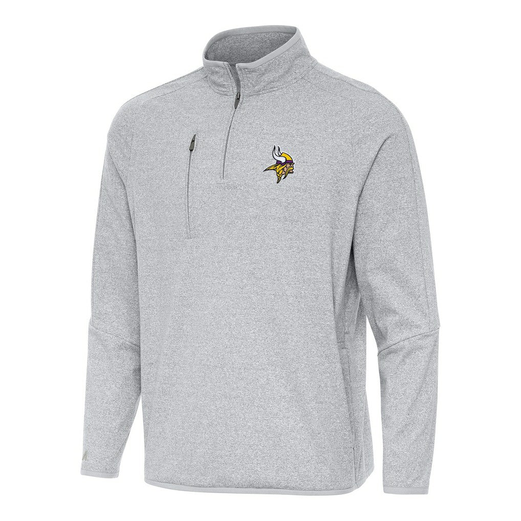 Antigua Certain Tri-Blend Quarter-Zip Top - Minnesota Vikings
