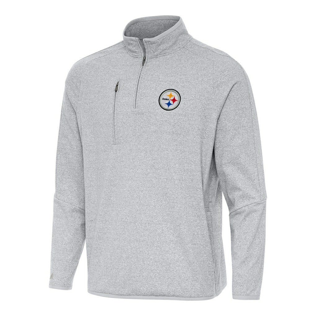 Antigua Certain Tri-Blend Quarter-Zip Top - Pittsburgh Steelers