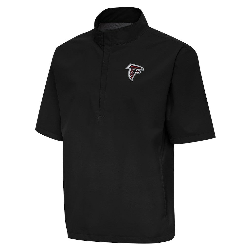 Antigua Brisk Short Sleeve Quarter-Zip Windshirt - Atlanta Falcons