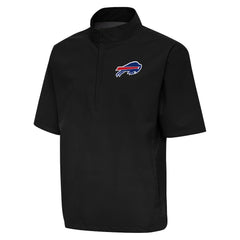 Antigua Brisk Short Sleeve Quarter-Zip Windshirt - Buffalo Bills